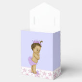 Roze en paarse Afro-Amerikaanse babyshower voor me Bedankdoosjes (Geopend)