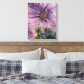 roze en paarse alcoholbloem canvas afdruk (Insitu (Slaapkamer))