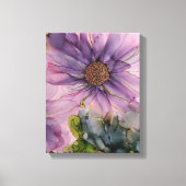 roze en paarse alcoholbloem canvas afdruk (Voorkant)