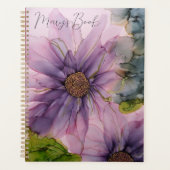 roze en paarse alcoholbloem planner (Voorkant)