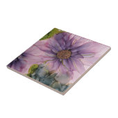 roze en paarse alcoholbloem tegeltje (Zijkant)