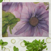 roze en paarse alcoholbloem theedoek (Gevouwen)