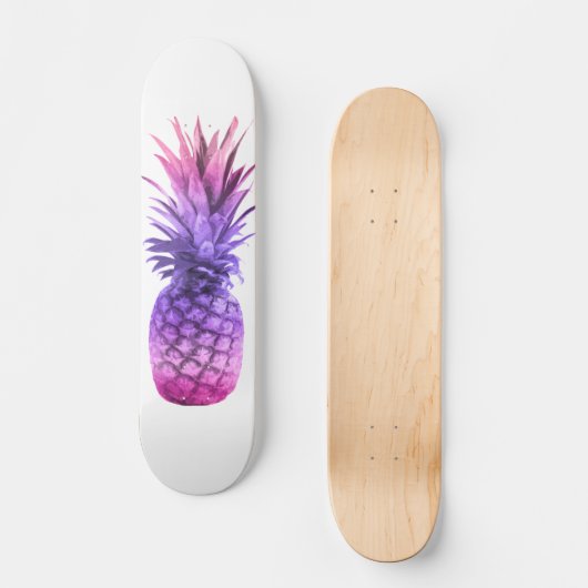 Roze en Paarse ananas Persoonlijk Skateboard (Voorkant)