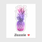 Roze en Paarse ananas Sticker (Vel)