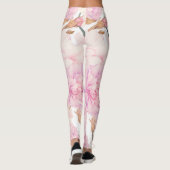 Roze en Paarse anjers, ontspannend Leggings (Achterkant)