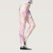 Roze en Paarse anjers, ontspannend Leggings (Rechts)