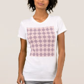 Roze en Paarse Argyle Pattern T-shirt (Voorkant)