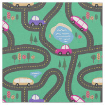 Roze en Paarse auto's - Kinder routekaart