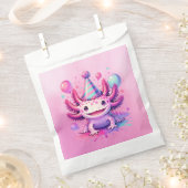 Roze en Paarse Axolotl Girl's Verjaardagsfeest Bedankzakje (Geknipt)