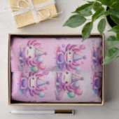 Roze en Paarse Axolotl Girl's Verjaardagsfeest Tissuepapier (Geschenk)