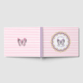 Roze en Paarse Baby gepersonaliseerde douche gaste Gastenboek (Volledig)