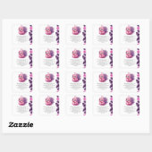 Roze en Paarse Baby Peacock Baby shower Vierkante Sticker (Vel)