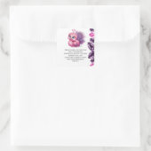 Roze en Paarse Baby Peacock Baby shower Vierkante Sticker (Tas)
