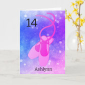 Roze en Paarse ballet 14e Kaart op zaterdag (Gele Bloem)