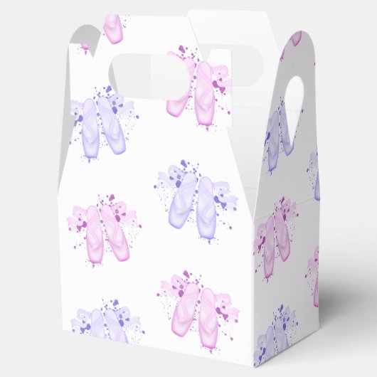 Roze en Paarse ballet Birthday Pointe Shoes Bedankdoosjes (Geopend)