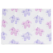 Roze en Paarse ballet Birthday Pointe Shoes Groot Cadeauzakje (Voorkant)