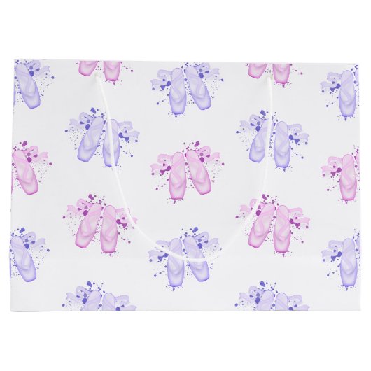 Roze en Paarse ballet Birthday Pointe Shoes Groot Cadeauzakje (Achterkant)
