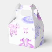 Roze en Paarse ballet Birthday Tutu & Pointe Shoes Bedankdoosjes (Achterkant)