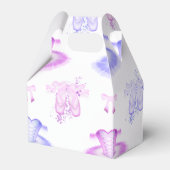 Roze en Paarse ballet Birthday Tutu & Pointe Shoes Bedankdoosjes (Voorkant Zijde)
