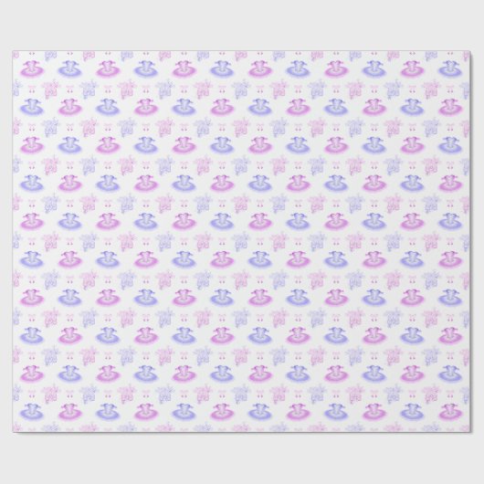 Roze en Paarse ballet Birthday Tutu & Pointe Shoes Cadeaupapier (Vlak)