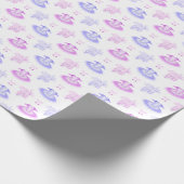 Roze en Paarse ballet Birthday Tutu & Pointe Shoes Cadeaupapier (Hoek)