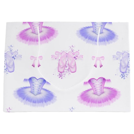 Roze en Paarse ballet Birthday Tutu & Pointe Shoes Groot Cadeauzakje (Voorkant)