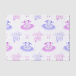 Roze en Paarse ballet Birthday Tutu & Pointe Shoes Tissuepapier