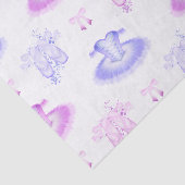 Roze en Paarse ballet Birthday Tutu & Pointe Shoes Tissuepapier (Detail)