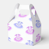 Roze en Paarse Ballet Birthday Tutu Waterverf Bedankdoosjes (Achterkant)