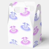 Roze en Paarse Ballet Birthday Tutu Waterverf Bedankdoosjes (Geopend)
