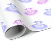 Roze en Paarse Ballet Birthday Tutu Waterverf Cadeaupapier (Rol Hoek)