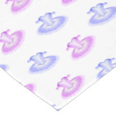 Roze en Paarse Ballet Birthday Tutu Waterverf Korte Tafelloper (Hoek)