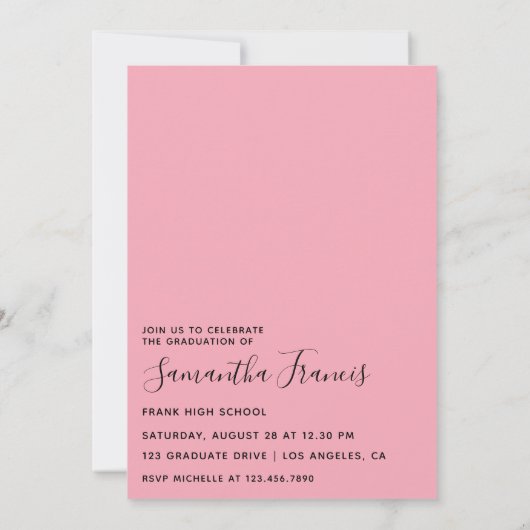 Roze en Paarse ballonvaardige Afstuderen Kaart (Achterkant)