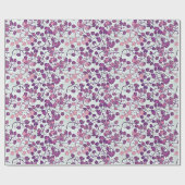 Roze en Paarse bladeren Cadeaupapier (Vlak)
