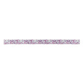 Roze en Paarse bladeren Satin Ribbon Satijnen Lint (Voorkant)