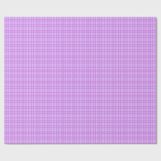 Roze en paarse bloem geblokt patroon cadeaupapier (Vlak)