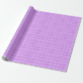 Roze en paarse bloem geblokt patroon cadeaupapier (Uitgerold)