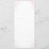 Roze en Paarse Bloemboog Waterverf Bruiloft  Menu (Achterkant)