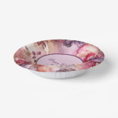 Roze en paarse bloemen Alcohol inkt illustratie Papieren Kommen (Gebogen)