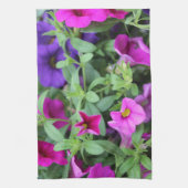 Roze en Paarse bloemen bloeien Theedoek (Verticaal)