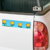 Roze en paarse bloemen bumpersticker (Op Truck)
