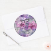 Roze en Paarse Bloemen Cosmetica Jar Label (Envelop)