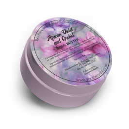 Roze en Paarse Bloemen Cosmetica Jar Label