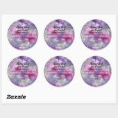 Roze en paarse bloemen Cosmetica pot label (Vel)