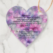 Roze en Paarse Bloemen Cosmetica Product Label (Achterkant)