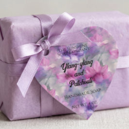 Roze en paarse bloemen Cosmetica Productlabel Bedankjes Labels
