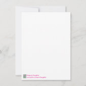 Roze en paarse bloemen Dank u kaarten (Achterkant)