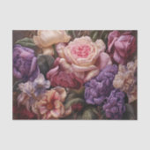  Roze en Paarse Bloemen Decoupage Papier (Voorkant)