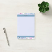 Roze en paarse bloemen en succulenten post-it® notes (Kantoor)
