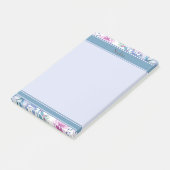Roze en paarse bloemen en succulenten post-it® notes (Schuin)